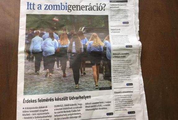 Lebunkózta egy felmérés a székelyudvarhelyi diákokat