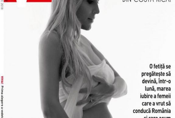 Egy bulvármagazin címlapján meztelenkedik a várandós Elena Udrea