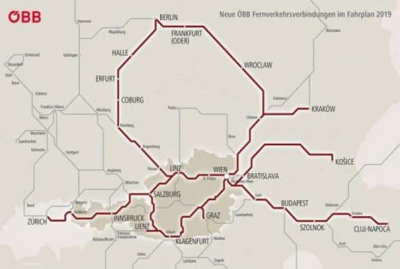 Közvetlen vonatjárat indul Bécs és Kolozsvár között