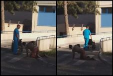 Megrázó felvételek készültek egy romániai kórház épülete előtt