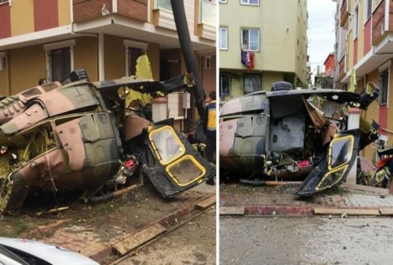 Lakónegyedre zuhant egy katonai helikopter Isztambulban, négy halott