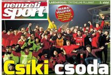 „Csíki csoda” – Címlapsztori a Dinamo kiejtése a Nemzeti Sportban