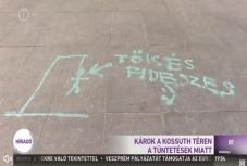 A M1 híradója szerint a tüntetők akasztva látnák Tőkés Lászlót