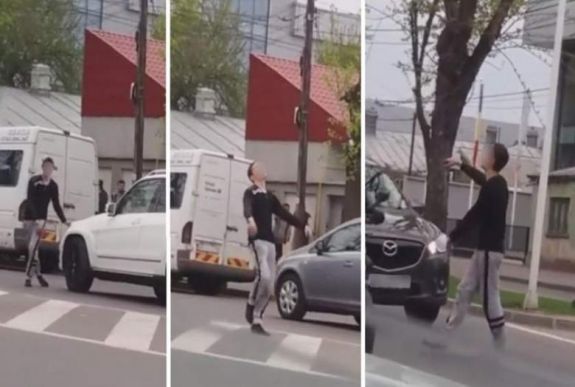 Kábultan lődörgött a zombidrogos az autók között
