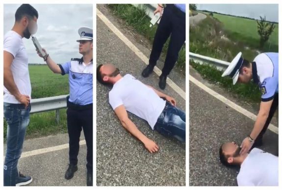 Elájult a megszondáztatása után egy ittas sofőr