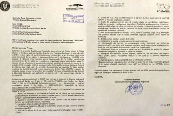 Kulturális miniszter: törvénytelenül hozták létre a román katonasírok parcelláját Úzvölgyében