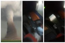 Így nézett ki a felborított buszból a romániai tornádó