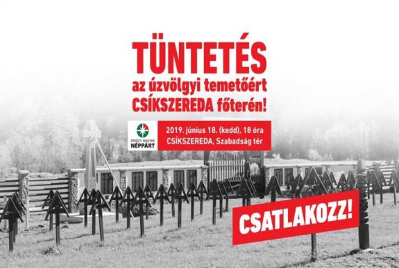 Csíkszeredában tüntetnek az úzvölgyi temetőért