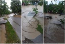 Videóra vették, ahogy az árvíz hirtelen végighömpölyög egy erdélyi falun