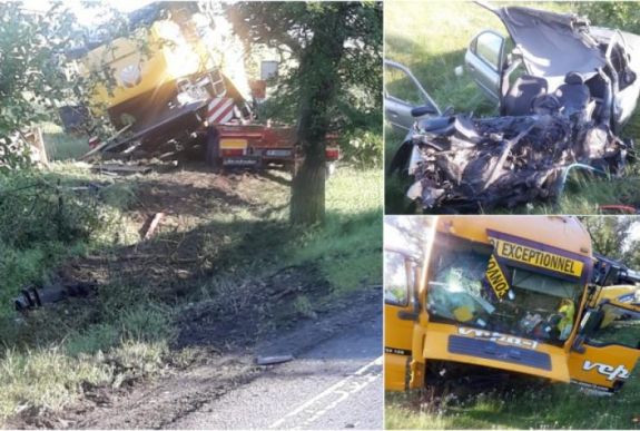 Kamionnal ütközött egy személyautó Arad megyében