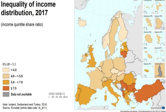 Továbbra is nálunk az egyik legnagyobb a jövedelemegyenlőtlenség
