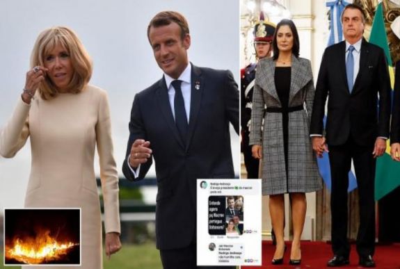 Macron kiosztotta a brazil elnököt, aki megjegyzést tett a feleségére