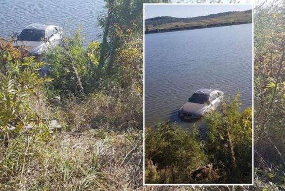 Kismama vezette a tóban landolt autót