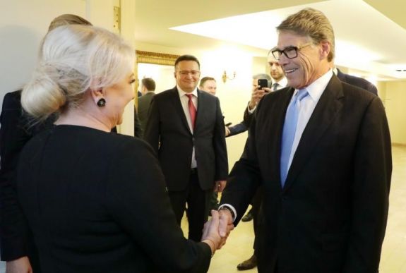 Az amerikai energiaügyi miniszterrel tárgyalt Viorica Dăncilă