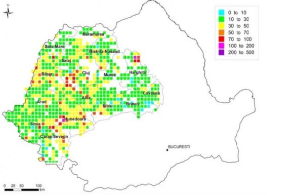 Elkészült a kolozsvári BBTE-n Románia eddigi legnagyobb radonkockázati térképe
