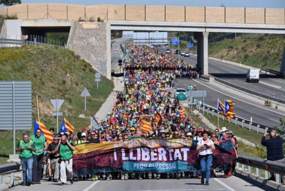 Szabadságmenet indult öt városból Barcelona felé