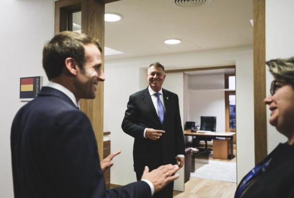 Emmanuel Macron francia elnökkel találkozott Klaus Johannis