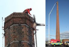 Meghalt egy férfi, aki 15 órán át lógott fejjel lefelé egy kémény tetejéről Angliában