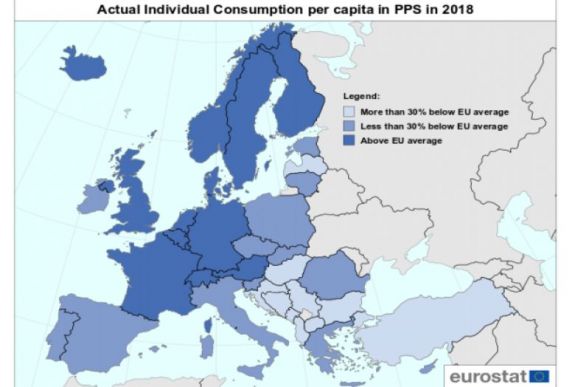 Mely országok a legszegényebben és melyek a leggazdagabbak az EU-ban?