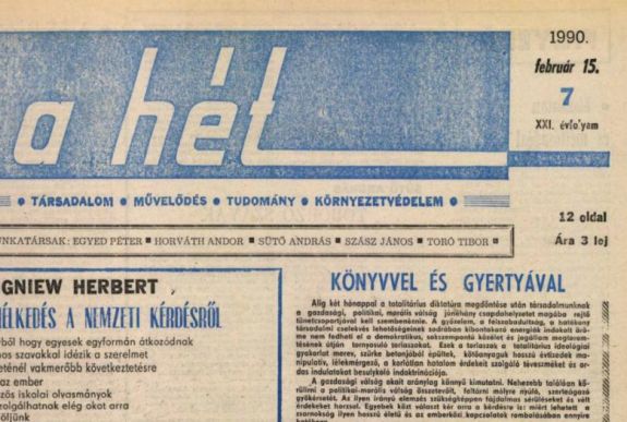 Évszázadok hírei: ezt üzente Gálfalvi Zsolt az 1990 februárjában könyvvel, gyertyával tüntetőknek