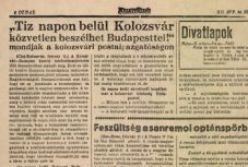 Évszázadok hírei: amikor tíz év után visszaállt a Kolozsvár-Budapest telefonvonal