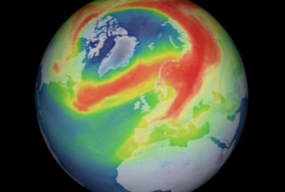 Továbbra is szokatlanul nagy ózonlyuk van az Északi-sark felett