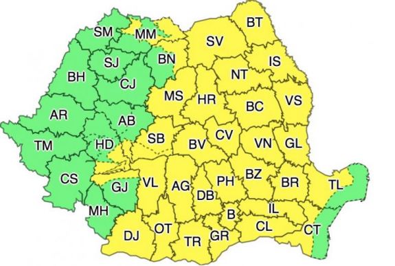 Záporokra, felhőszakadásokra figyelmeztetnek a meteorológusok Erdélyben is