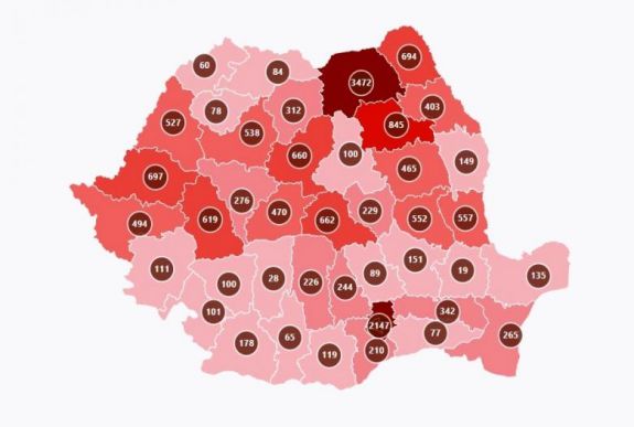 Tíz új fertőzött van Hargita megyében, 100-ra nőtt az igazolt esetek száma