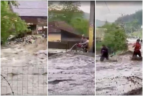 Árvíz érte el Hargita megyét: egy idős személyt ki kellett menekíteni otthonából