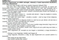 Ezt a tételsort kapták a nyolcadikosok a magyar nyelv és irodalom képességvizsgán