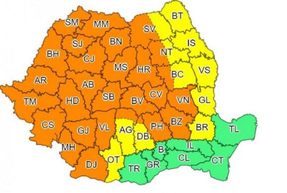 Két narancssárga és egy sárga figyelmeztetést is kiadtak a meteorológusok