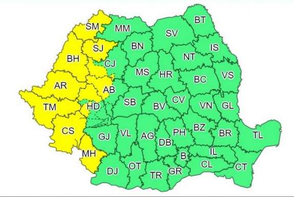 Felhőszakadás és szélviharok várhatók a nyugati megyékben