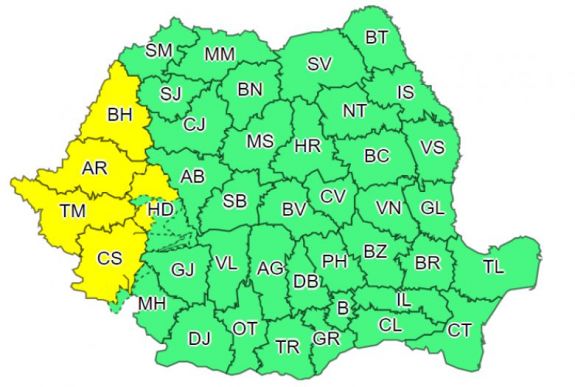 Csütörtökig tart a viharos időjárás Erdély nyugati megyéiben