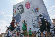 Készül Románia legnagyobb utcai falfestménye egy erdélyi városban