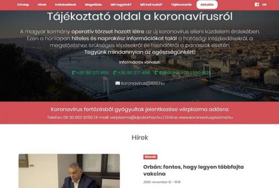A magyar rendőrség szerint túlterheléses támadás érte a koronavirus.gov.hu oldalt