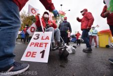 Újabb tüntetést tartott Bukarestben a Sanitas Szakszervezeti Szövetség