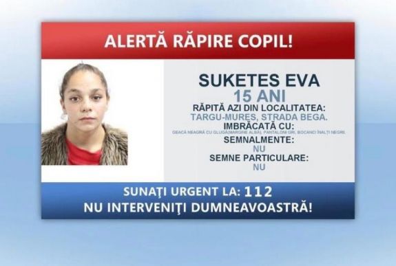 A marosvásárhelyi rendőrségen jelentkezett az elrabolt székelyudvarhelyi lány