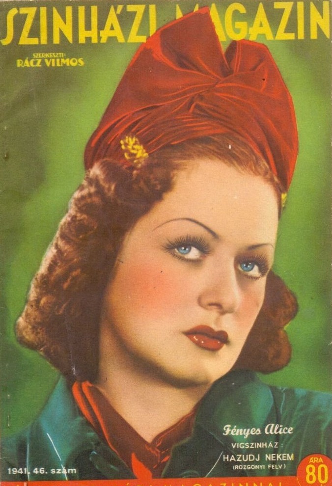 Fényes Alice a Színházi Magazin egyik 1941-es címlapján l Fotó: vatera.hu