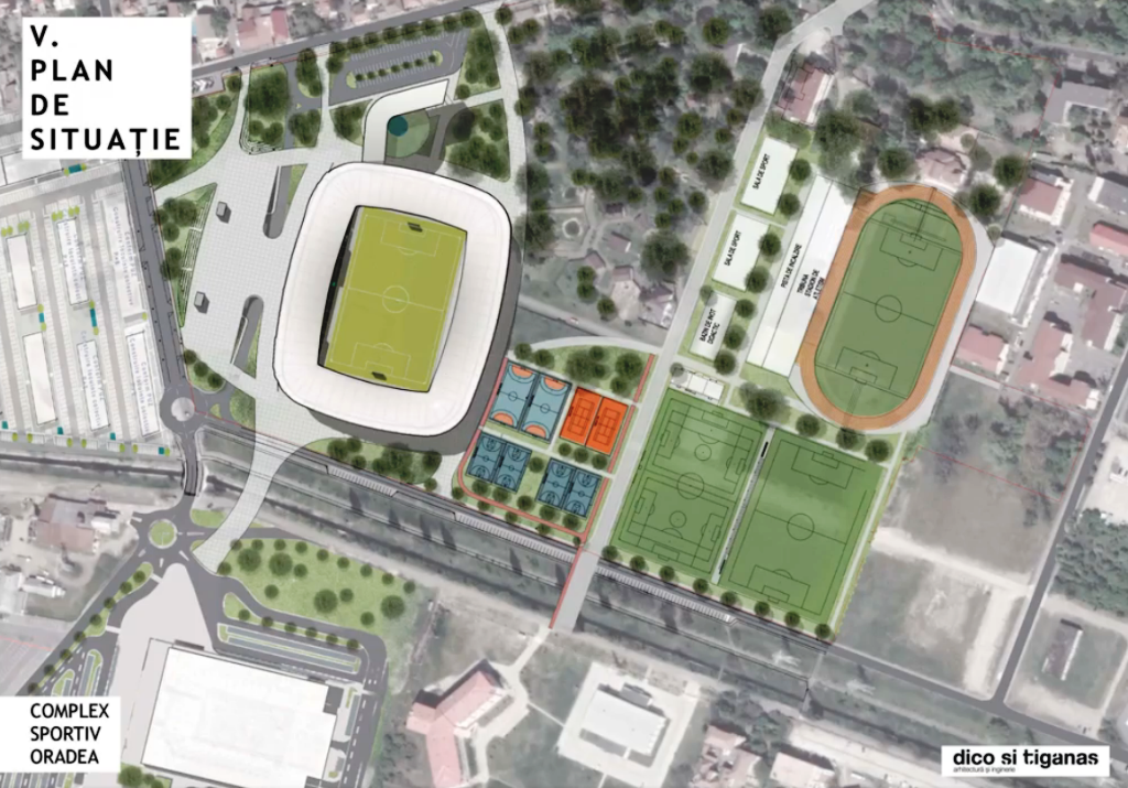 Az építendő sportközpont terve | Fotó: nagyváradi önkormányzat