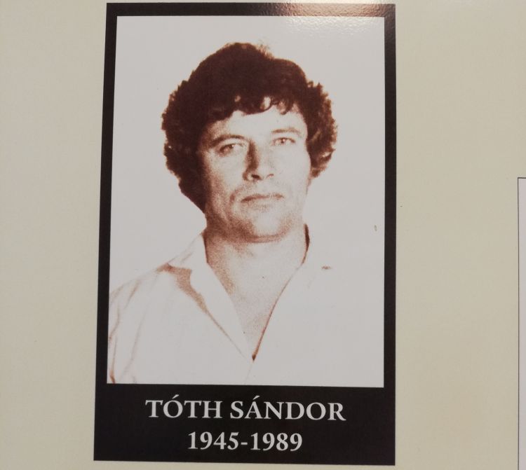 Tóth Sándor portréja az aradi múzeum 1989-es forradalmat bemutató kiállításán | Fotó: Pataky Lehel ZsoltL