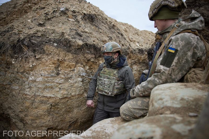 Volodimir Zelenszkij elnök a múlt hét végén felkereste az ukrán csapatokat