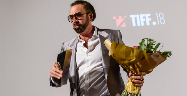 Nicolas Cage díjat vesz át a kolozsvári TIFF-en | fotó: Nicu Cherciu/TIFF