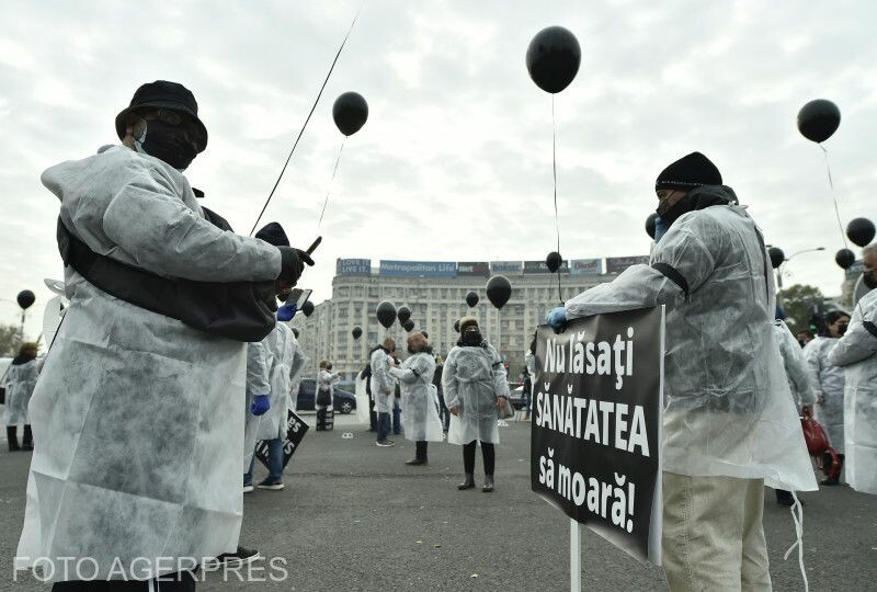 A Sanitas tavaly is tüntetett Bukarestben | Fotó: Agerpres 