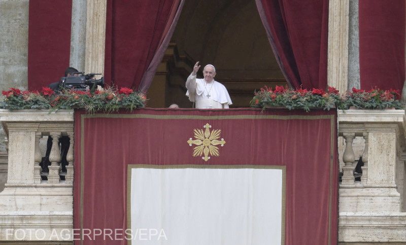 Ferenc pápa a vasárnapi misén | Fotó: Agerpres/EPA