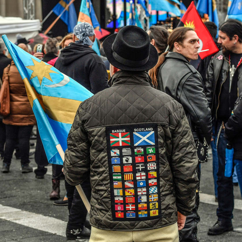 A cikk egyik fotóillusztrációja: résztvevők a székely szabadság napja alkalmából tartott rendezvényen a budapesti Hősök terén 2019. március 10-én l Fotó: Magyar Nemzet/MTI/Máthé Zoltán