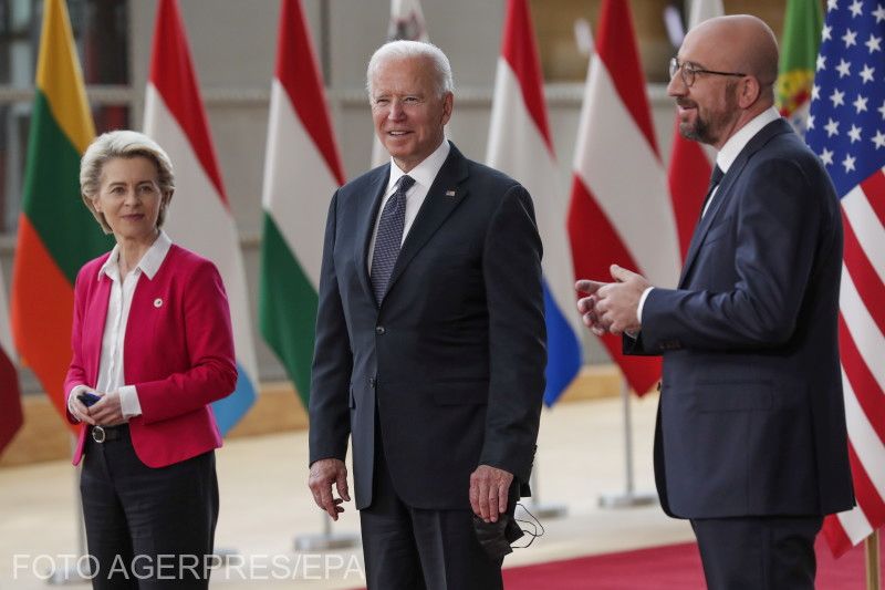 Ursula von der Leyen, Joe Biden és Charles Michel | Fotó: Agerpres/EPA