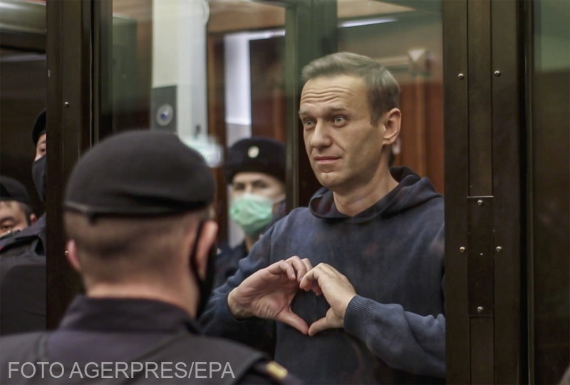 Alekszej Navalnij a február 2-i tárgyalásán