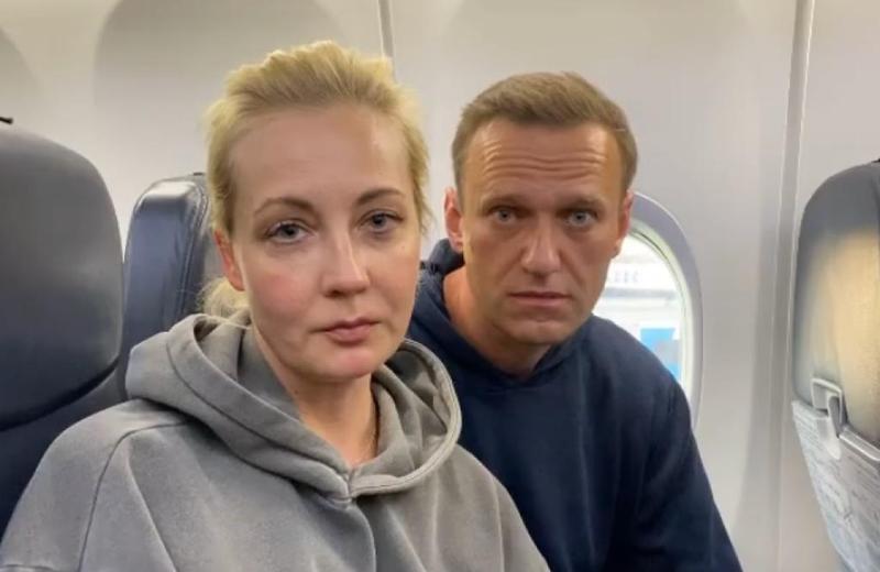 Navalnij és a felesége a repülőgépen | Fotó: Instagram