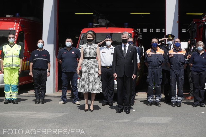 A belga királyi pár is megemlékezett az áldozatokról | Fotó: Agerpres/EPA