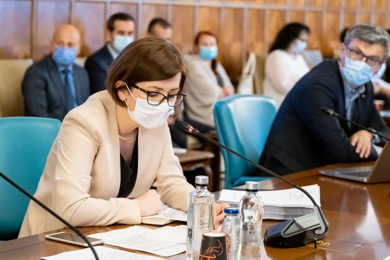 Ioana Mihăilă egészségügyi miniszter a szerdai kormányülés után | Fotó: gov.ro